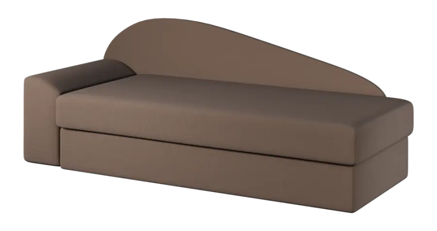 MELISA rošt, válenda celočalouněná, provedení levé, látka BORA B 24 - látka béžová